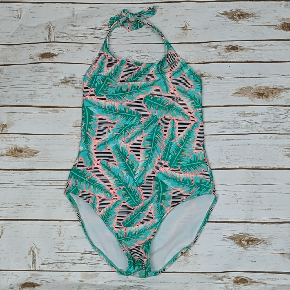 Art Class Green Palm Trees Swimsuit XL (14/16)